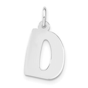 Sterling Silver, Kate Collection, Bubble Block Initial D Pendant